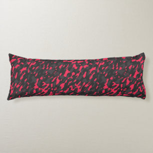Hot pink Black Purple Camo Abstract Body Cushion