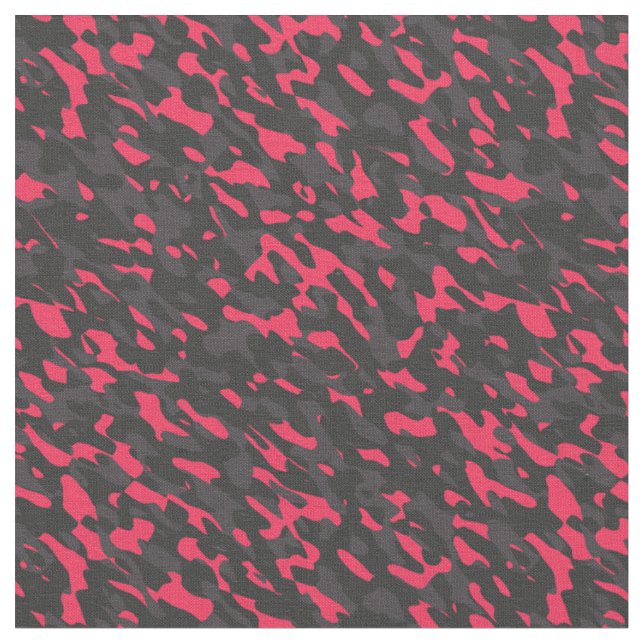 Hot pink Black Purple Camo Abstract Fabric (Close Up)