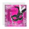 Hot Pink Black Snowflake Sweet 16 Masquerade Party