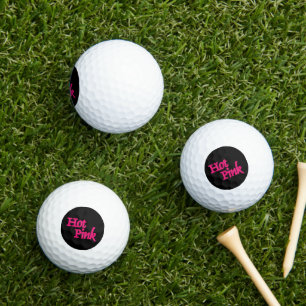 Hot Pink Black value golf balls 3 pk