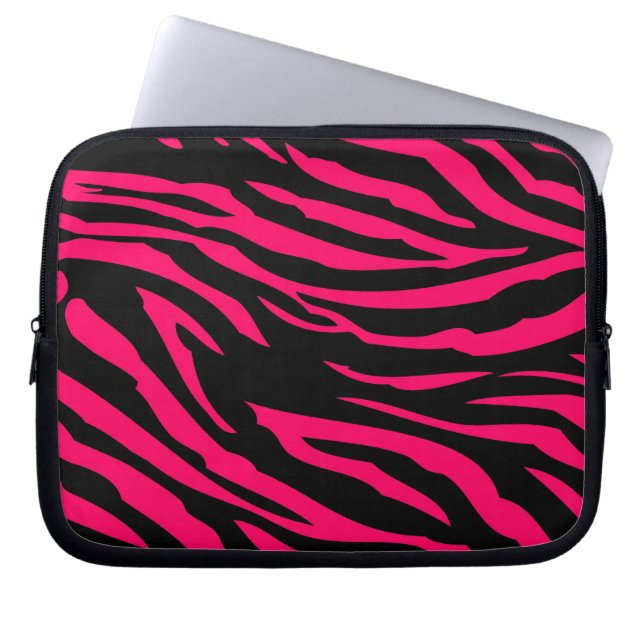 Hot Pink Black Zebra Print Animal Protective Case (Front)