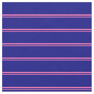 Hot Pink & Blue Coloured Lined Pattern Fabric