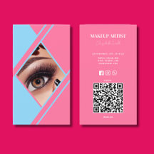 Hot Pink & Blue QR Code photo Makeup Artist