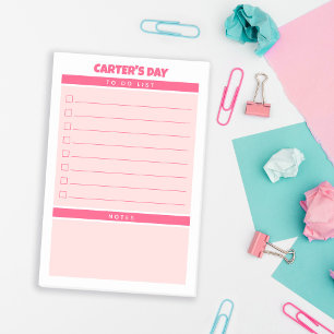 Hot Pink & Blush Cute To Do List & Notes