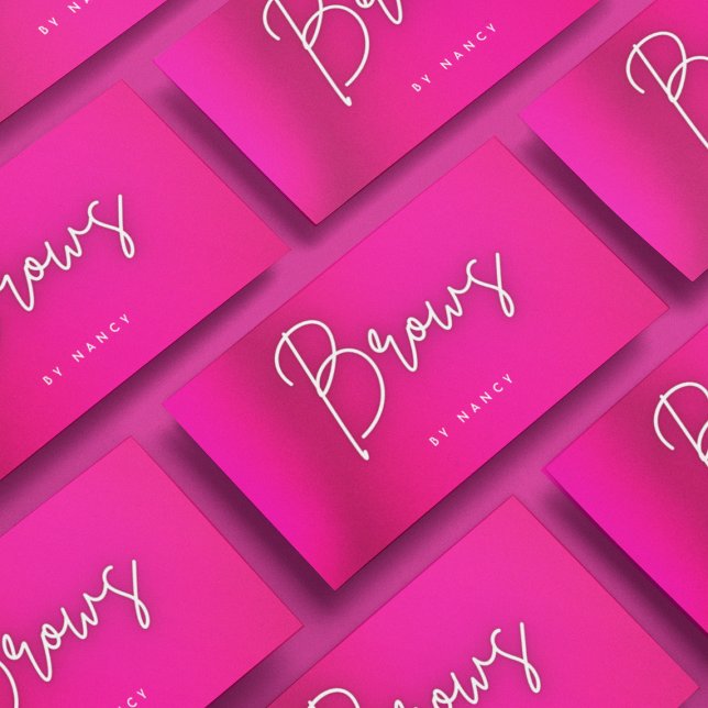 Hot Pink Brows Neon  Business Card (Creator Uploaded)