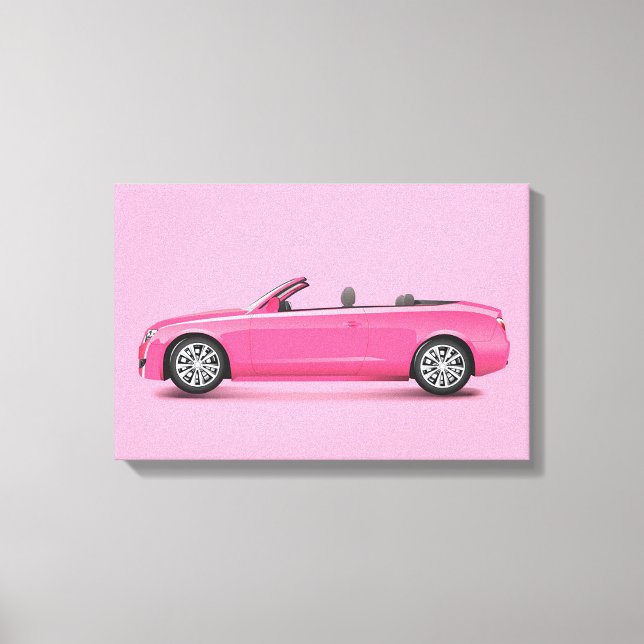 Hot Pink Car Canvas Print (Front)