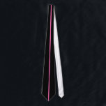 Hot Pink Centred Thin Vertical Line on Black Tie<br><div class="desc">Hot Pink Centred Thin Vertical Line on Black</div>