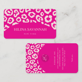 Hot Pink Cheetah Skin Business Card