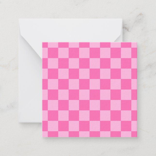 Hot Pink Chequerboard Card (Front)