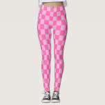 Hot Pink Chequerboard Leggings<br><div class="desc">Hot Pink Chequerboard</div>
