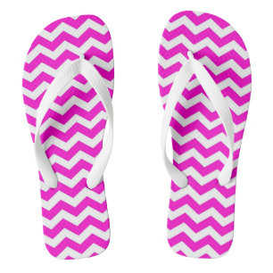 Hot Pink Chevron Jandals
