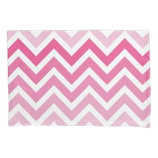 Hot Pink Chevron Ombre ZigZag Pattern Pillowcase