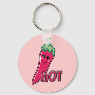 Hot Pink Chilli Pepper Key Ring
