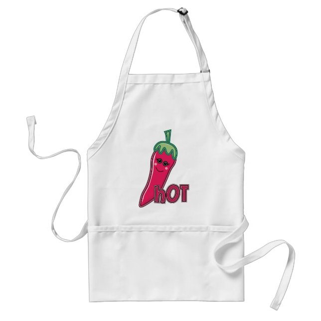 Hot Pink Chilli Pepper Standard Apron (Front)