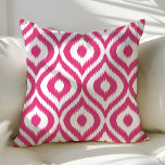 Hot Pink Choose Your Own Colour Ogee Ikat Pattern Cushion<br><div class="desc">Beautiful modern decorative accent throw pillow. Perfect for the couch or the bed. Cute home decor for any room. Choose your own shape: square,  rectangle,  lumbar or round.</div>