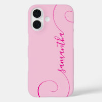 Hot Pink Curly Signature