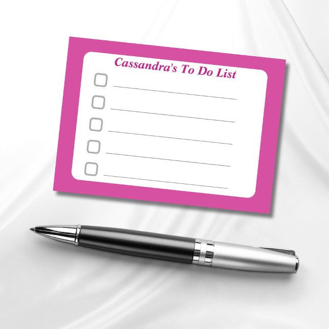 Hot Pink Custom To Do List Sticky Post-it Notes (Creator Uploaded)