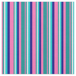 Hot Pink, Cyan, Lavender, Dark Turquoise & Blue Fabric
