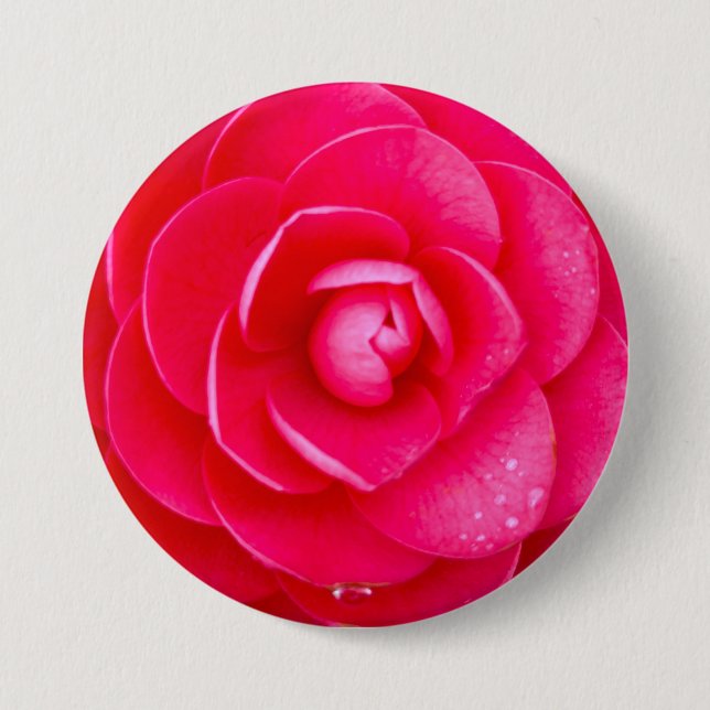 Hot Pink Dahlia  7.5 Cm Round Badge (Front)