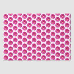 Hot Pink Daisy Floral Tissue Paper