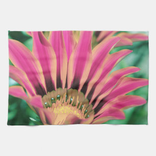 Hot Pink Daisy Petals Tea Towel