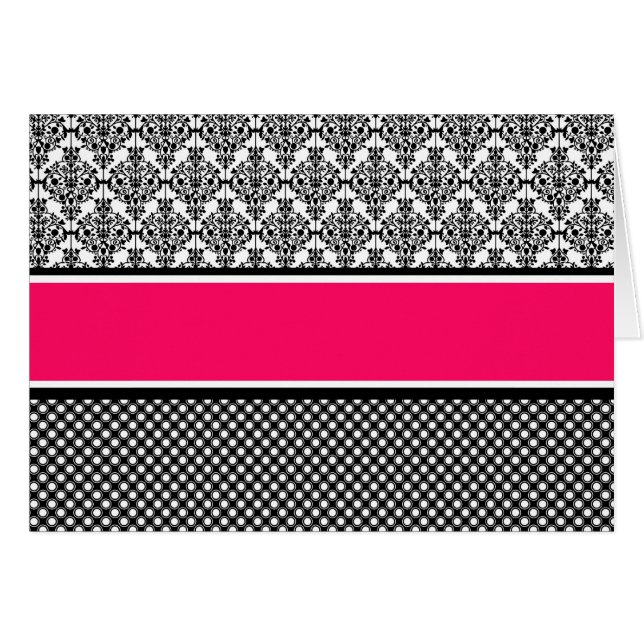 hot pink damask (Front Horizontal)