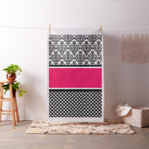 hot pink damask fabric