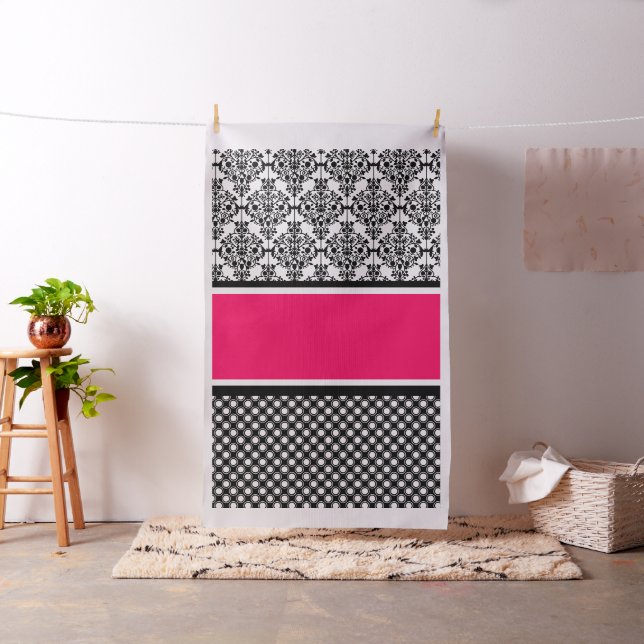 hot pink damask fabric (In Situ)