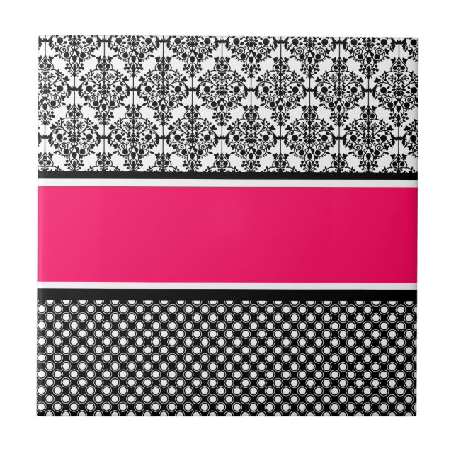 hot pink damask tile (Front)