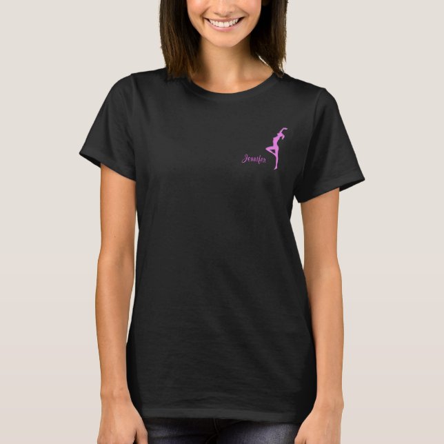 Hot Pink Dancer Personalised T-Shirt (Front)