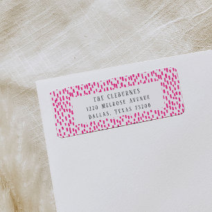 Hot Pink Dashing Return Address Label