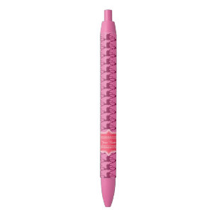 Hot Pink Deer, Personalized Name   N1 Black Ink Pen