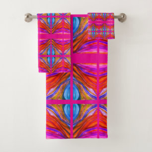 Hot Pink Desert Inspirations Bath Towel Set