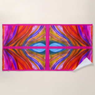 Hot Pink Desert Inspirations Beach Towel