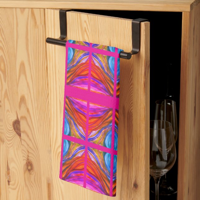 Hot Pink Desert Inspirations  Tea Towel (Thirds Fold)