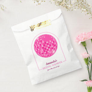 Hot Pink Disco Boogie Bridal Shower Favour Bags