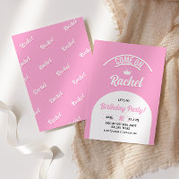 Hot Pink Doll Invite, Fashion Doll Party