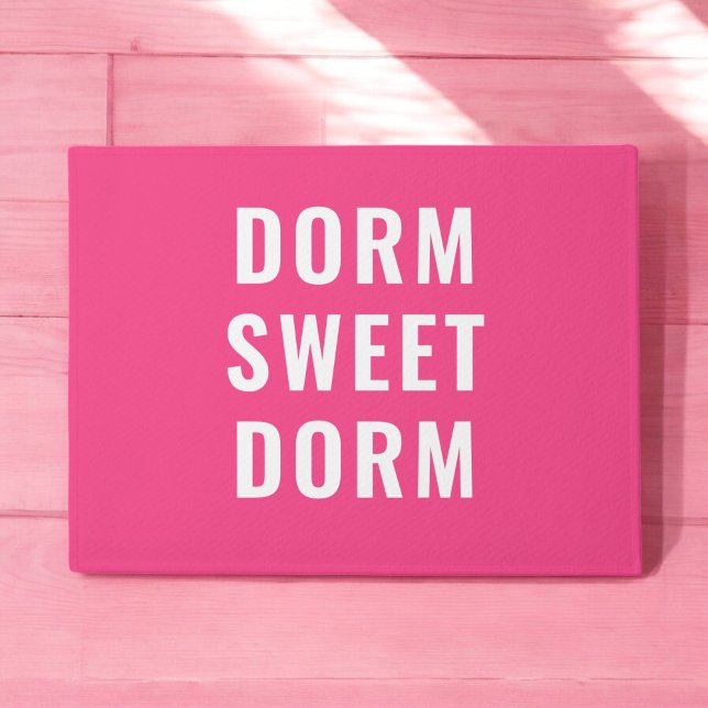 Hot Pink Dorm Sweet Dorm  Doormat (Creator Uploaded)
