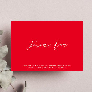 Hot Pink Elegant Typography Wedding Save The Date