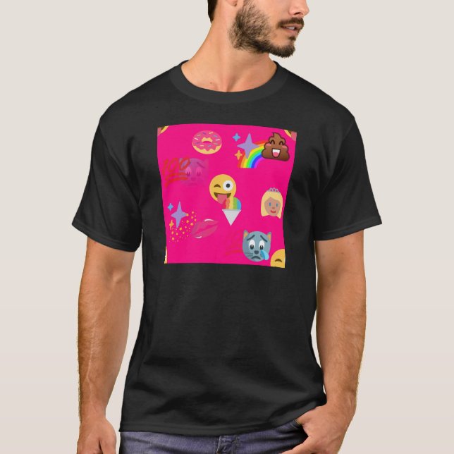 hot pink emoji T-Shirt (Front)