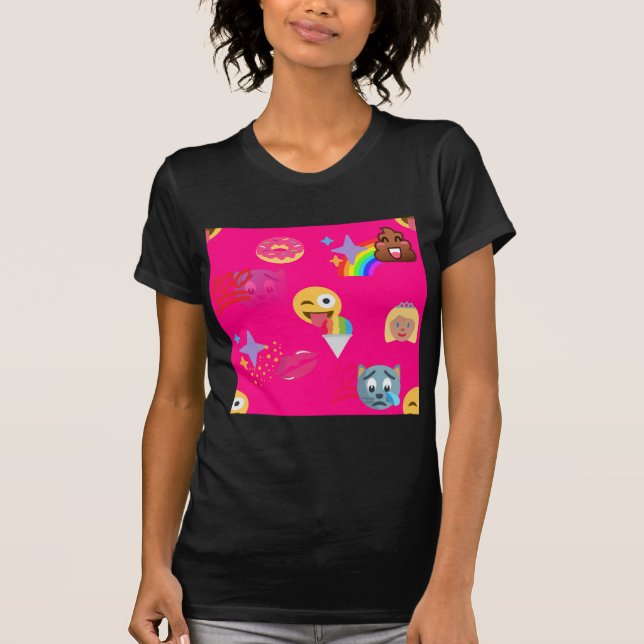hot pink emoji T-Shirt (Front)
