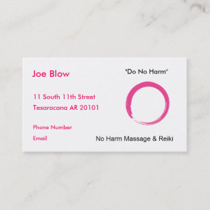 Hot Pink Enso symbol Appointment Card
