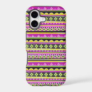 Hot Pink ethnic pattern