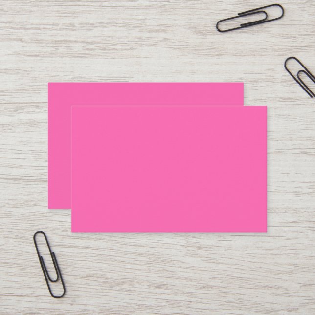 Hot Pink European Business Card (Front/Back In Situ)