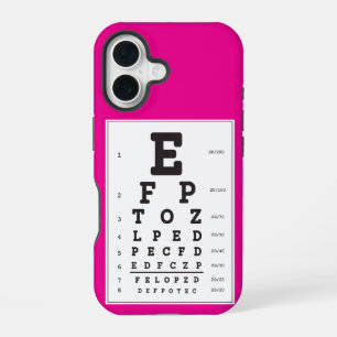 Hot Pink Eye Chart iPhone Case