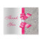 Hot Pink Faux Bow & Diamonds Thank You