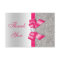 Hot Pink Faux Bow & Diamonds Thank You