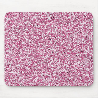 Hot Pink Faux Glitter Girly Bling Mouse Pad