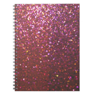 Hot pink Faux Sparkles & Glitter - Glam & Girly Spiral Notebook