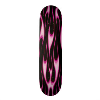 Hot Pink Flames Skateboard